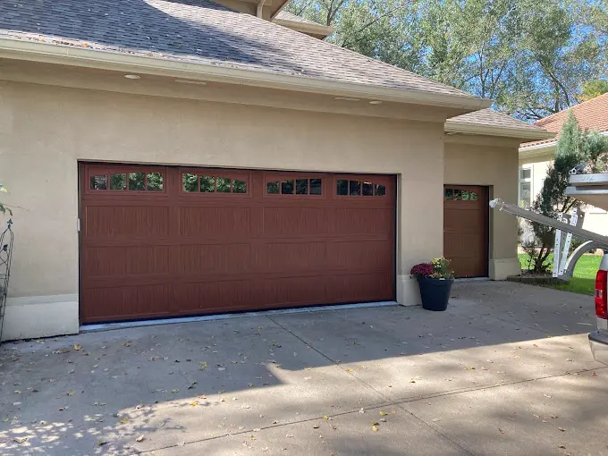 Completed garage door installation Sioux City